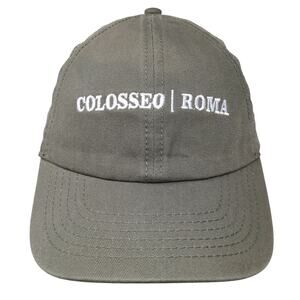 Colosseo Roma Slideback Hat Solid Green One Size Embroidered Atlantis